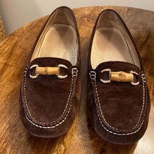 Patricia Green brown suede moccasins, Size 39
